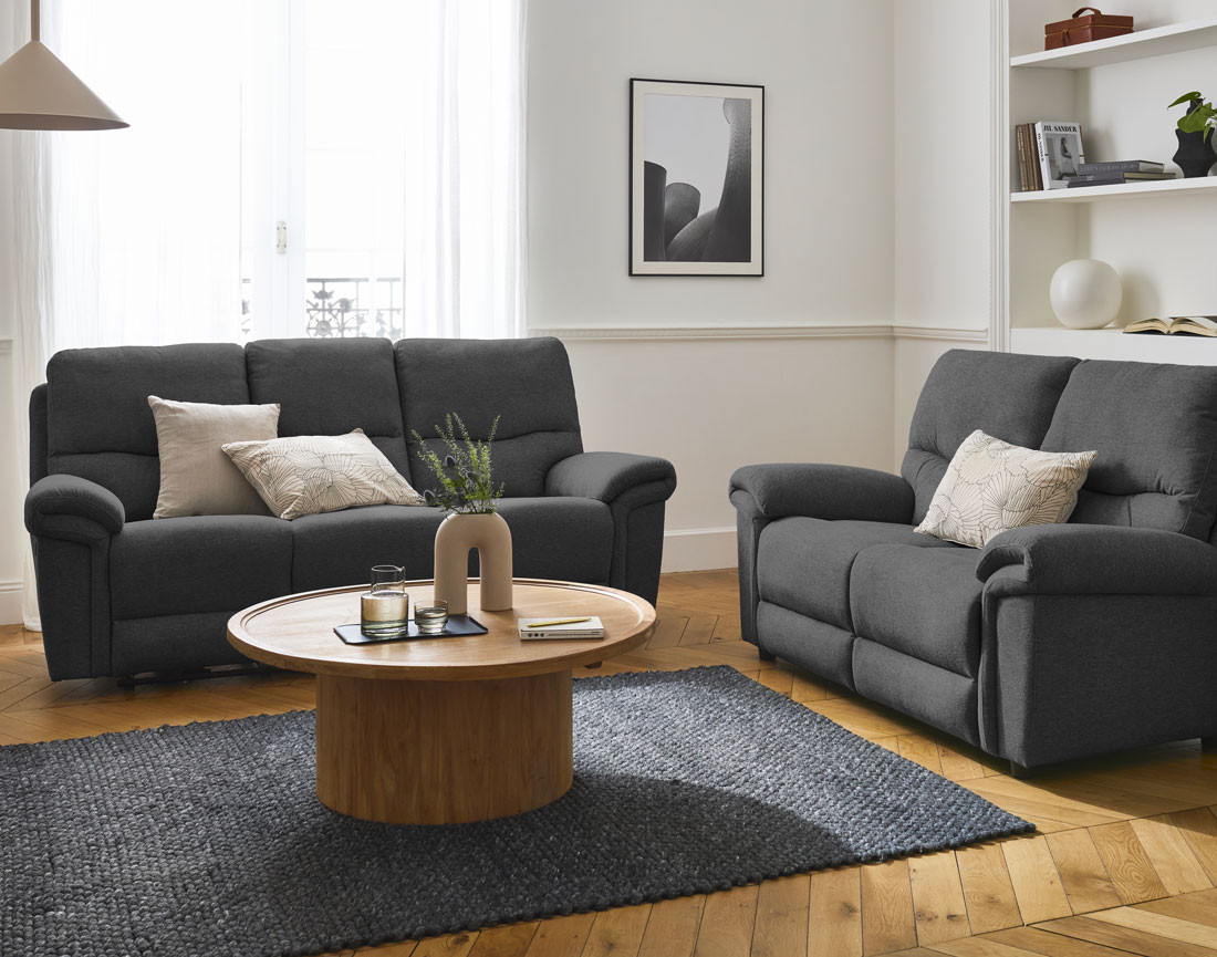 Canapés relax électrique 2 et 3 places en tissu Jasmin