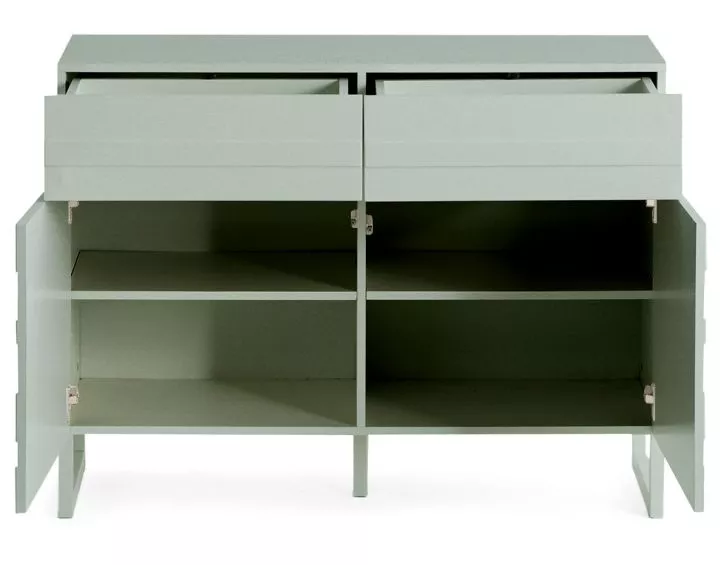 Sofia - buffet bas - vert sauge mat - 110 cm Bestmobilier