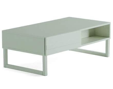 Table basse vert sauge 1 niche 110 cm Sofia