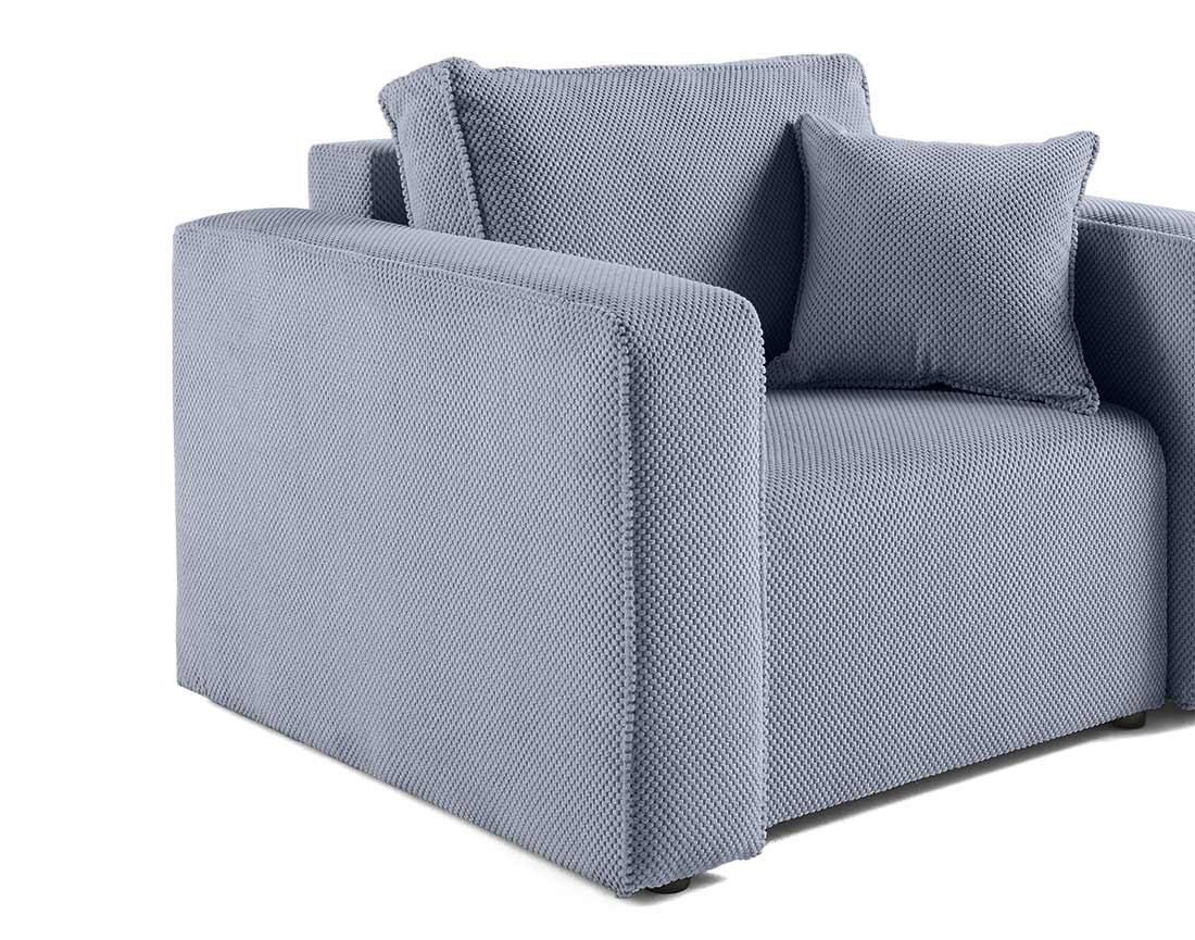 Fauteuil en velours texturé Topaze