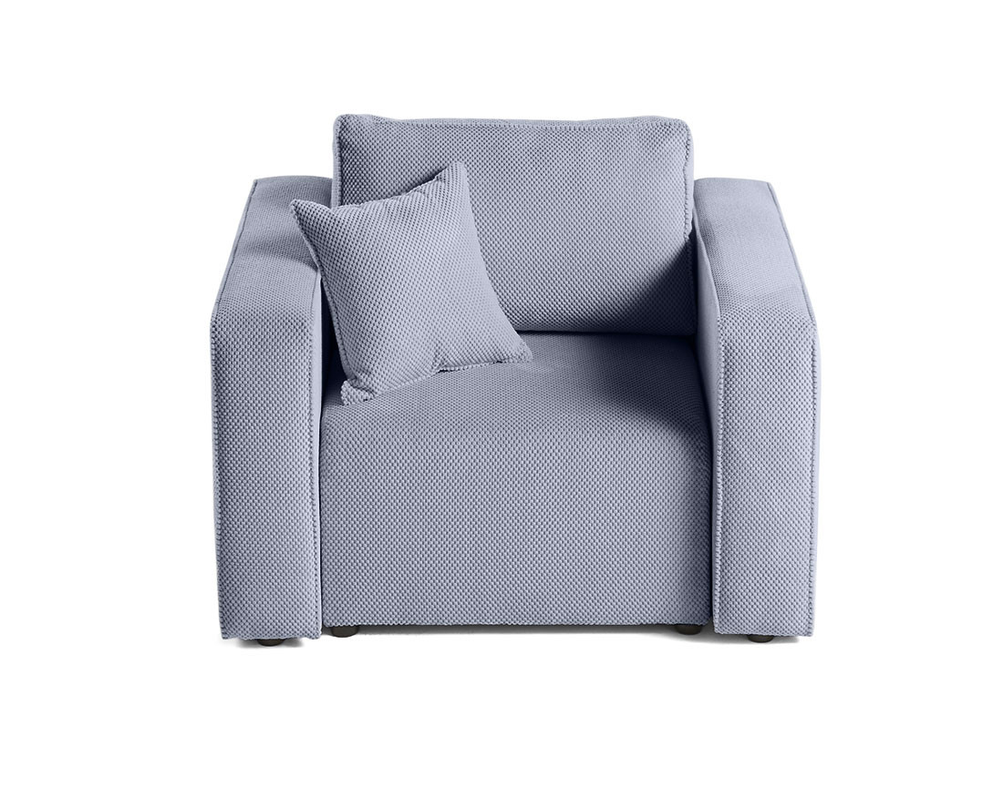 Fauteuil en velours texturé Topaze