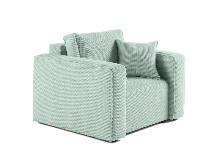 Fauteuil en velours texturé Topaze