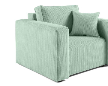 Fauteuil en velours texturé Topaze