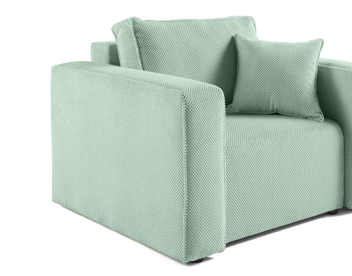 Fauteuil en velours texturé Topaze