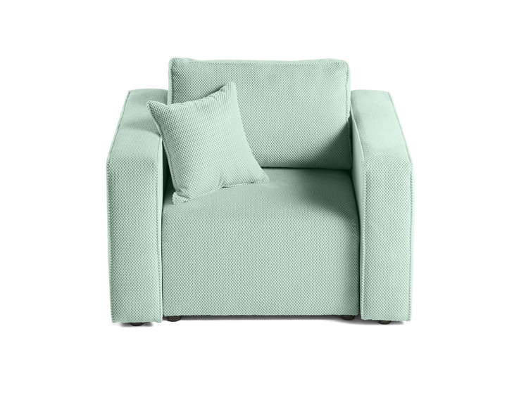 Fauteuil en velours texturé Topaze