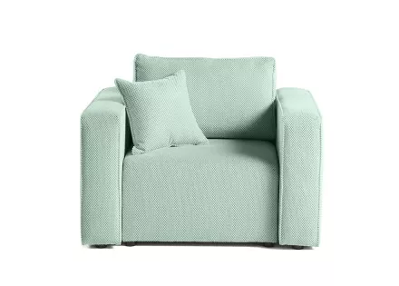 Fauteuil en velours texturé Topaze