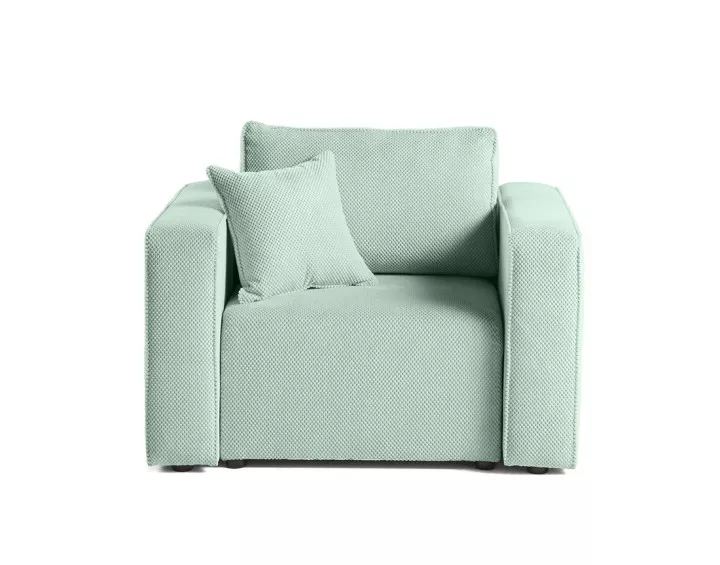 Fauteuil en velours texturé Topaze