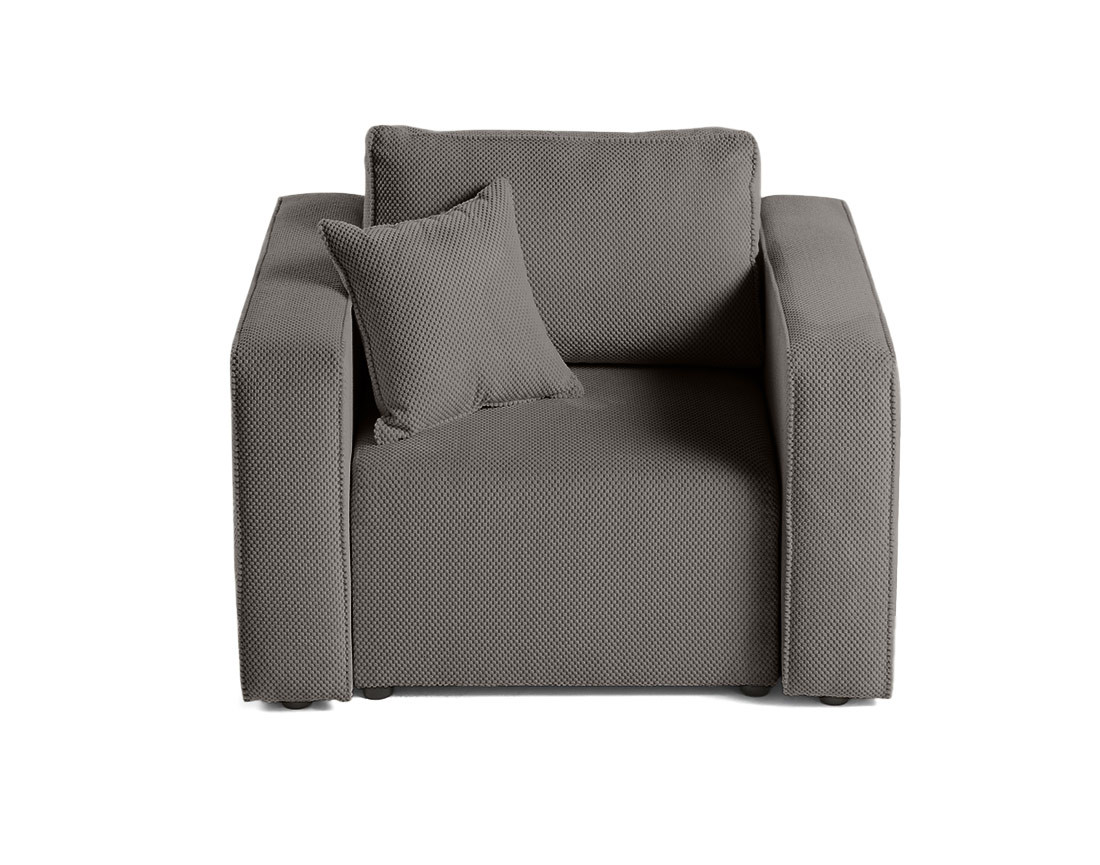 Fauteuil en velours texturé Topaze