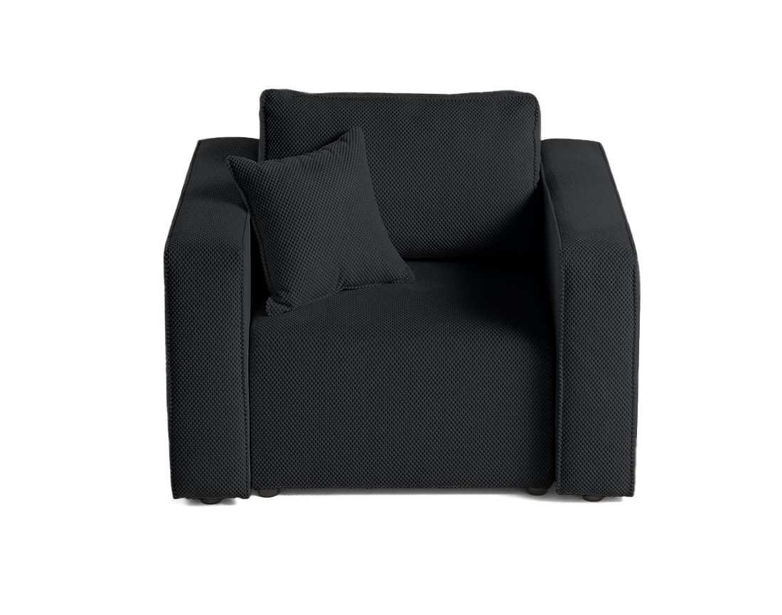 Fauteuil en velours texturé Topaze