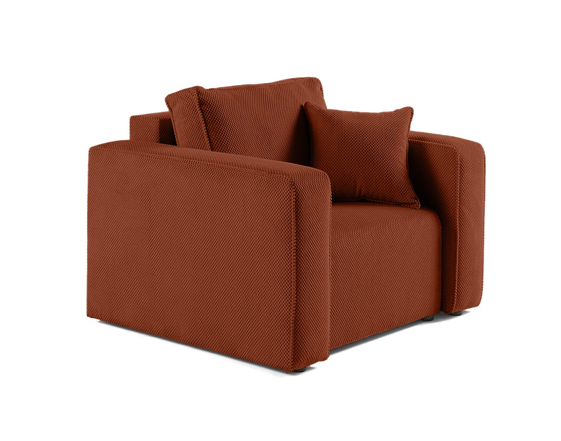 Fauteuil en velours texturé Topaze
