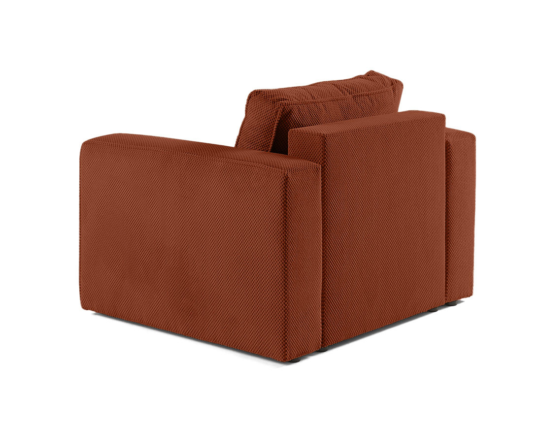 Fauteuil en velours texturé Topaze