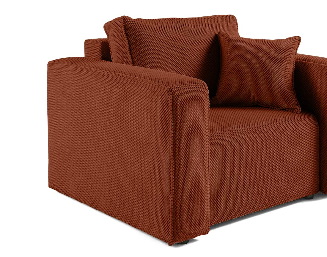 Fauteuil en velours texturé Topaze