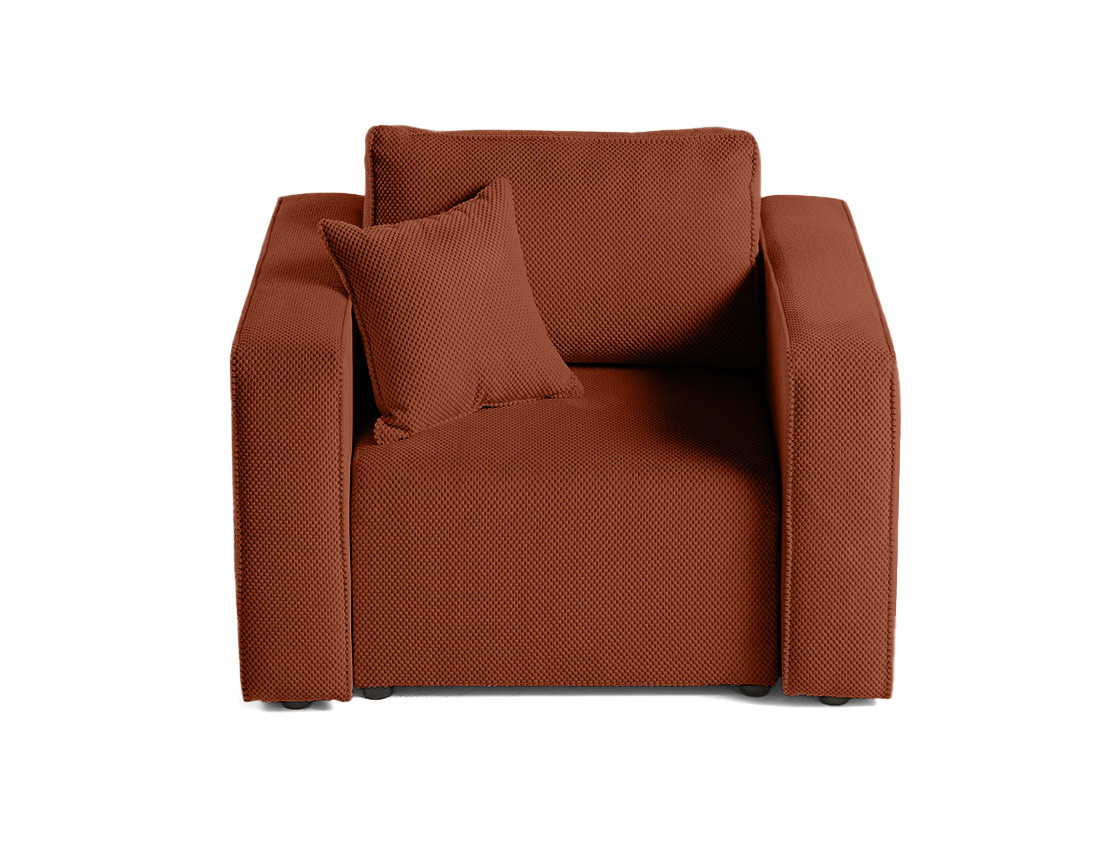 Fauteuil en velours texturé Topaze