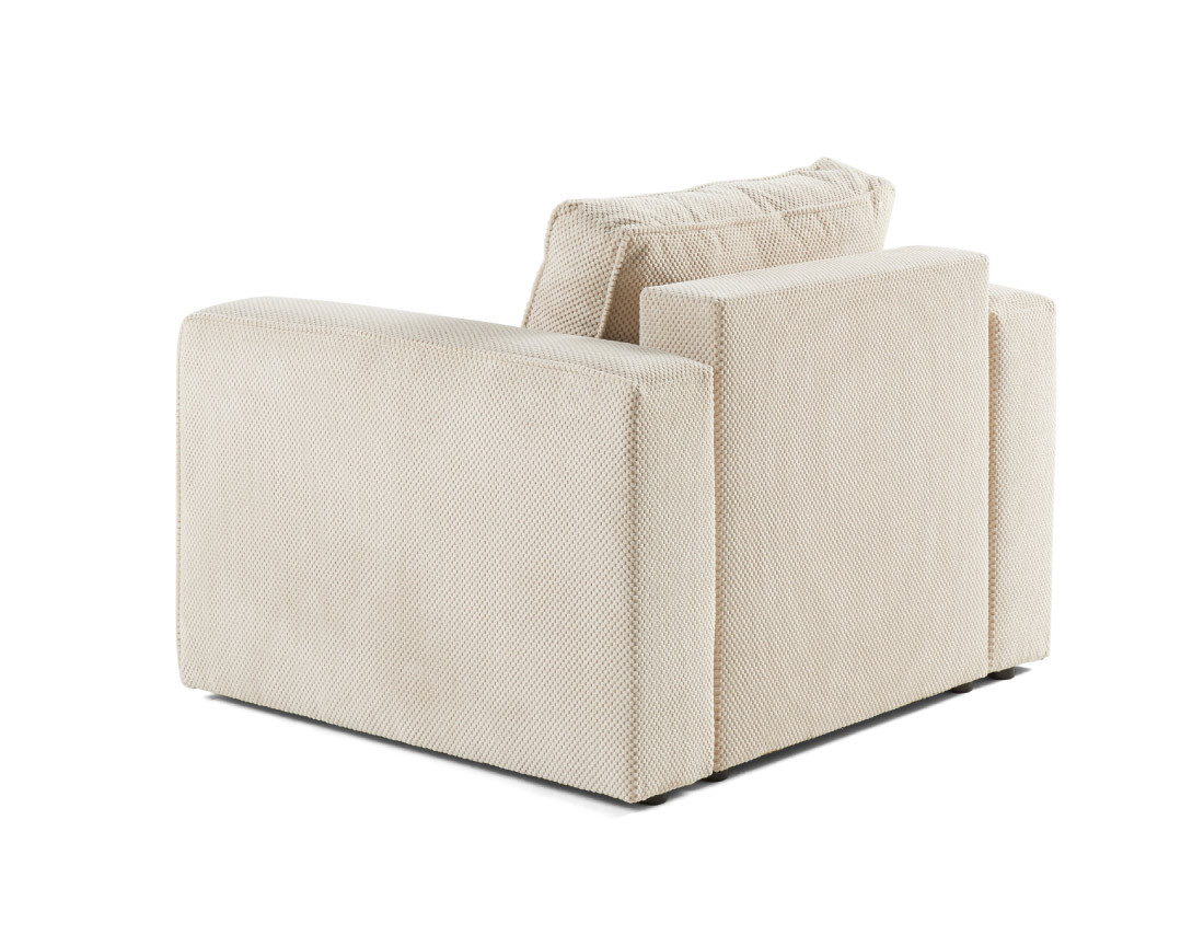 Fauteuil en velours texturé Topaze