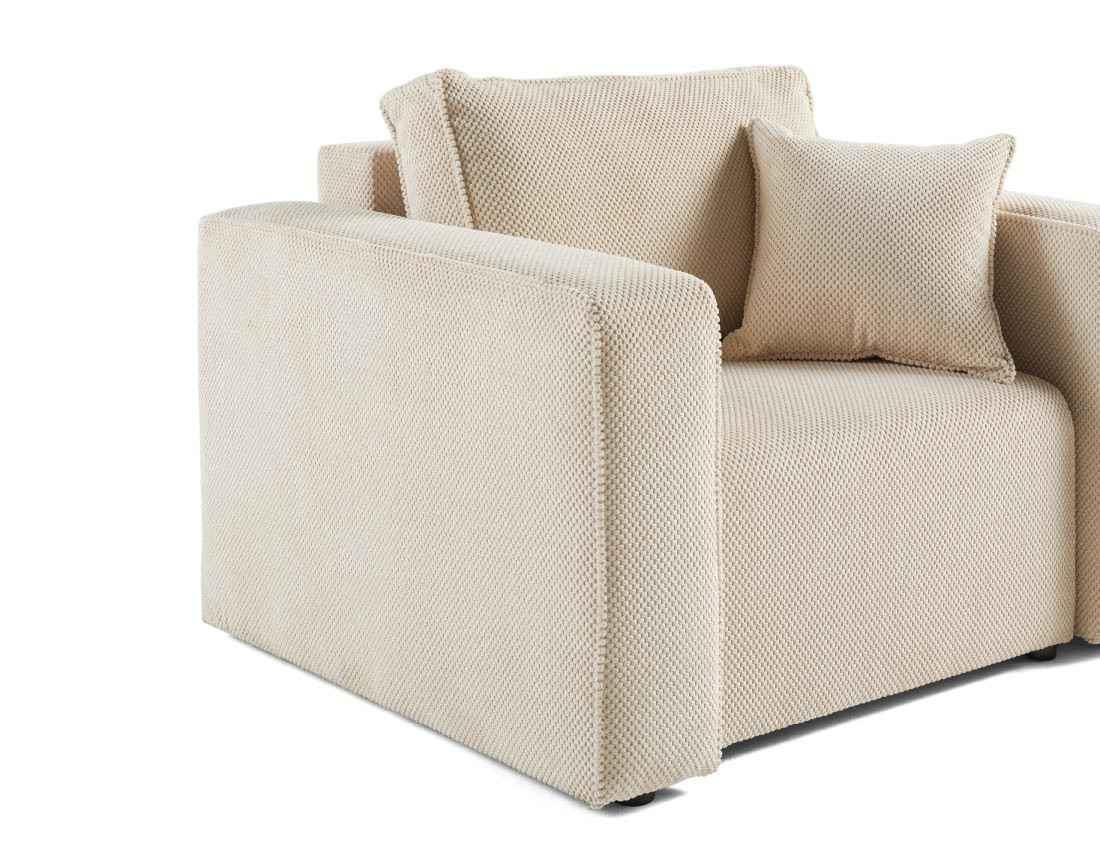 Fauteuil en velours texturé Topaze