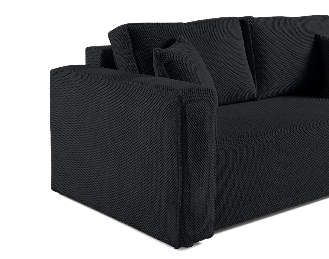 Canapé droit 2 places en velours texturé Topaze Canapé droit 2 places en velours texturé Topaze