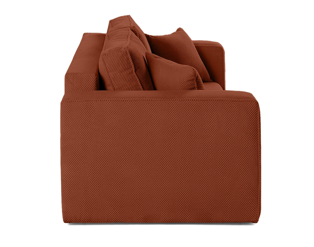 Canapé droit 2 places en velours texturé Topaze