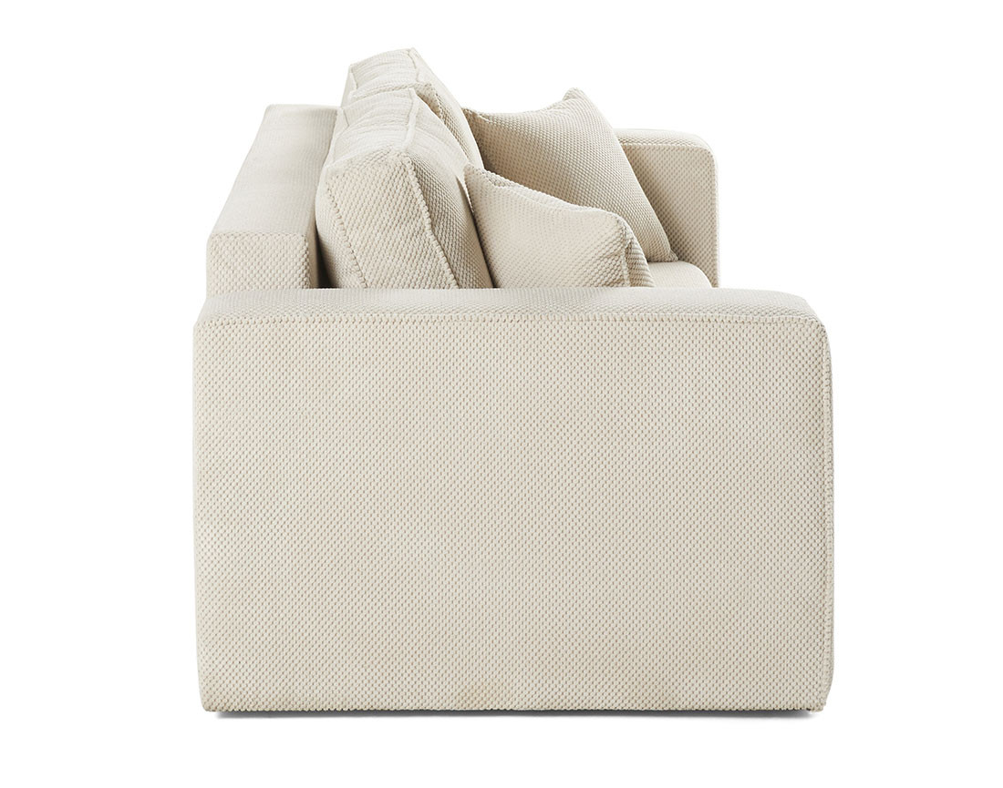 Canapé droit 2 places en velours texturé Topaze Canapé droit 2 places en velours texturé Topaze