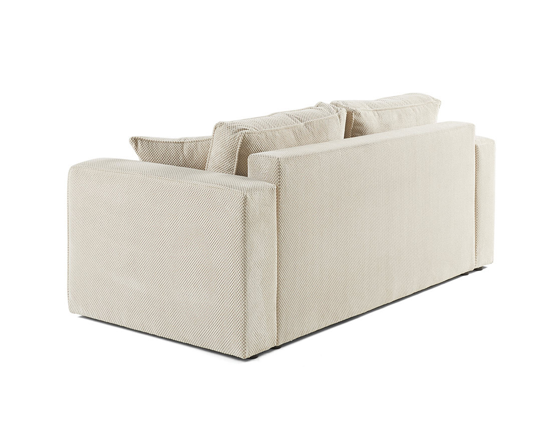 Canapé droit 2 places en velours texturé Topaze Canapé droit 2 places en velours texturé Topaze