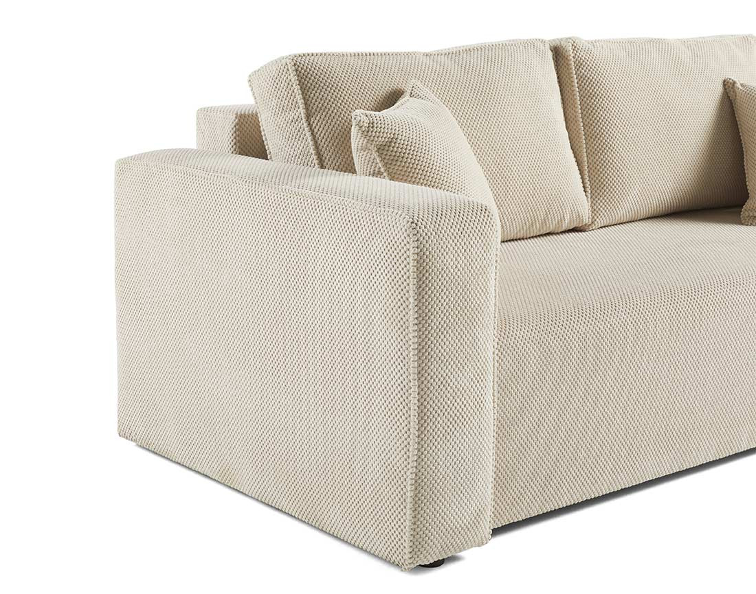 Canapé droit 2 places en velours texturé Topaze Canapé droit 2 places en velours texturé Topaze