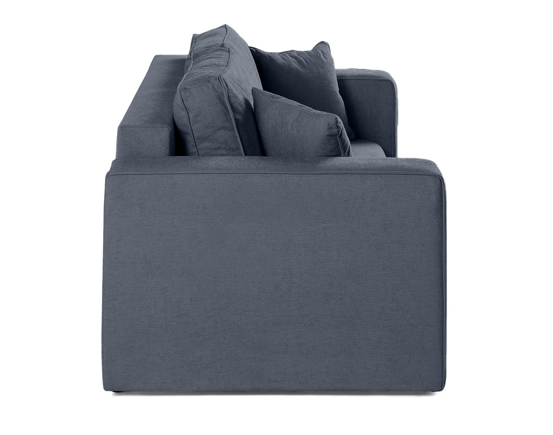 Canapé droit 2 places en tissu Topaze