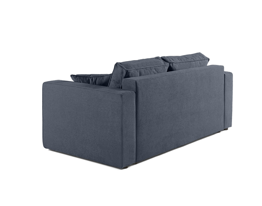 Canapé droit 2 places en tissu Topaze