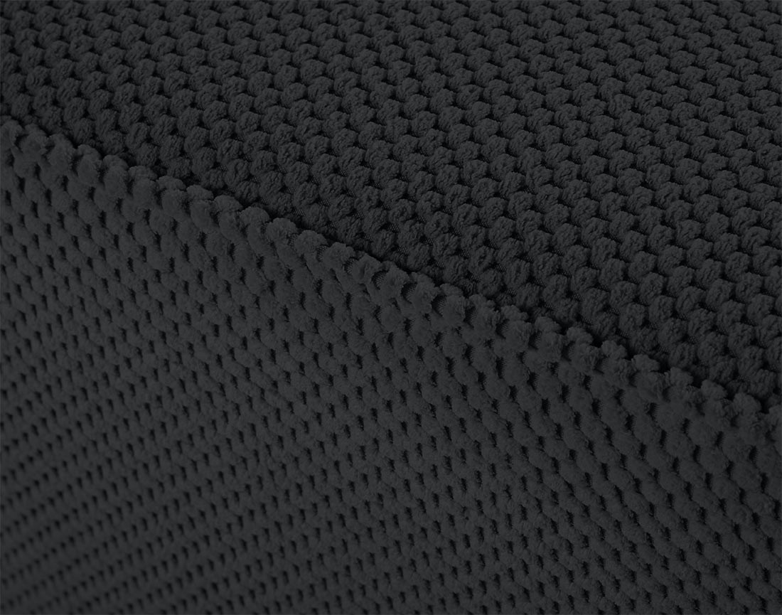 Canapé droit 2 places en velours texturé Topaze Canapé droit 2 places en velours texturé Topaze