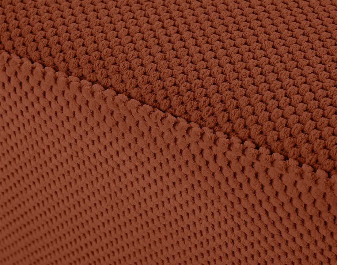 Canapé droit 2 places en velours texturé Topaze