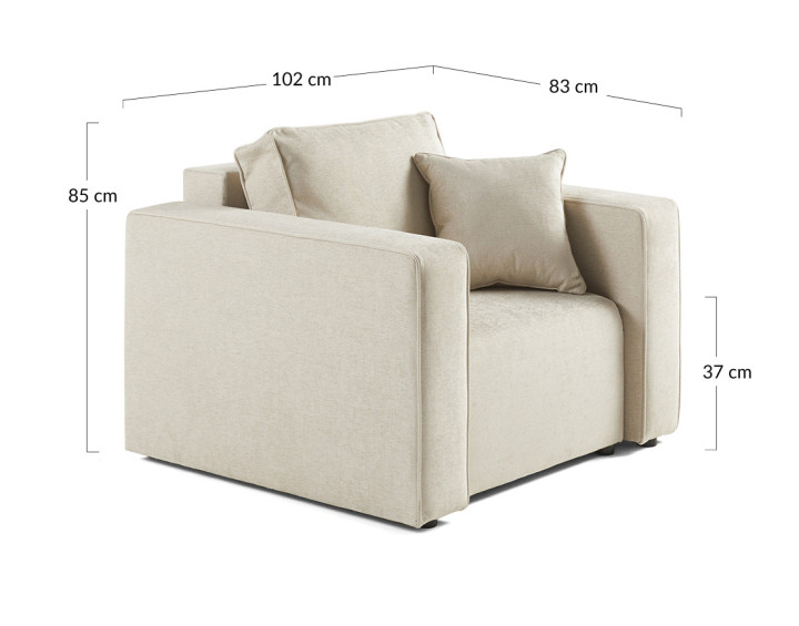 Fauteuil en tissu Topaze