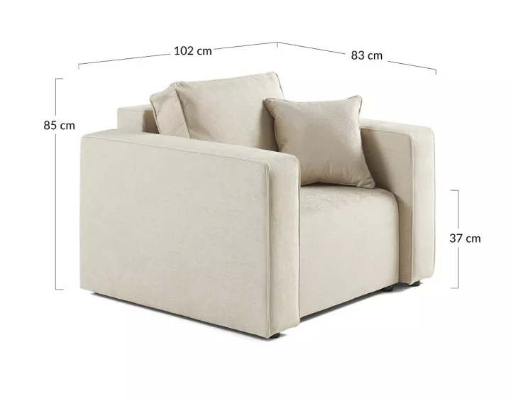 Fauteuil en tissu Topaze