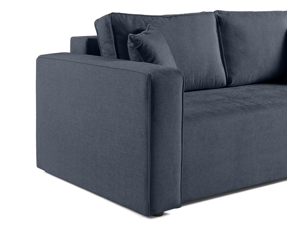 Canapé droit 2 places en tissu Topaze