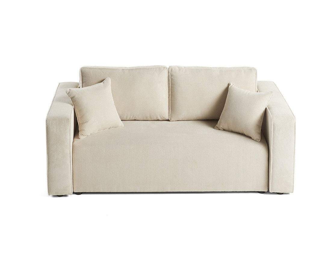 Canapé droit 2 places en velours texturé Topaze Canapé droit 2 places en velours texturé Topaze