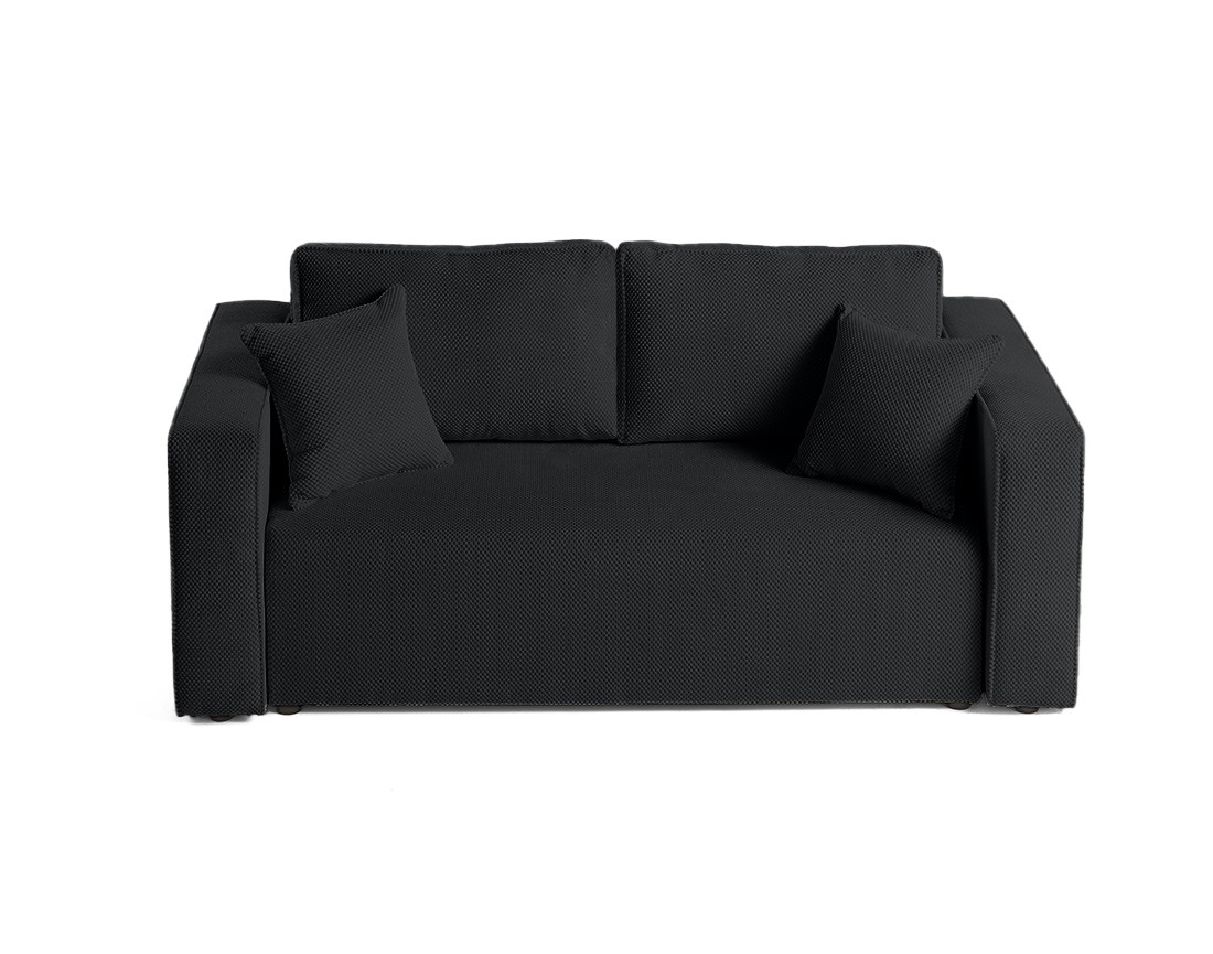 Canapé droit 2 places en velours texturé Topaze Canapé droit 2 places en velours texturé Topaze