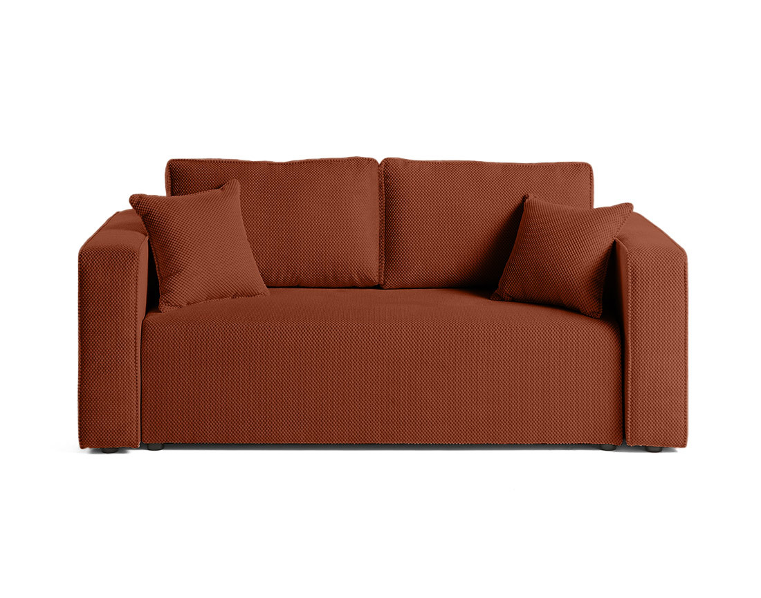 Canapé droit 2 places en velours texturé Topaze