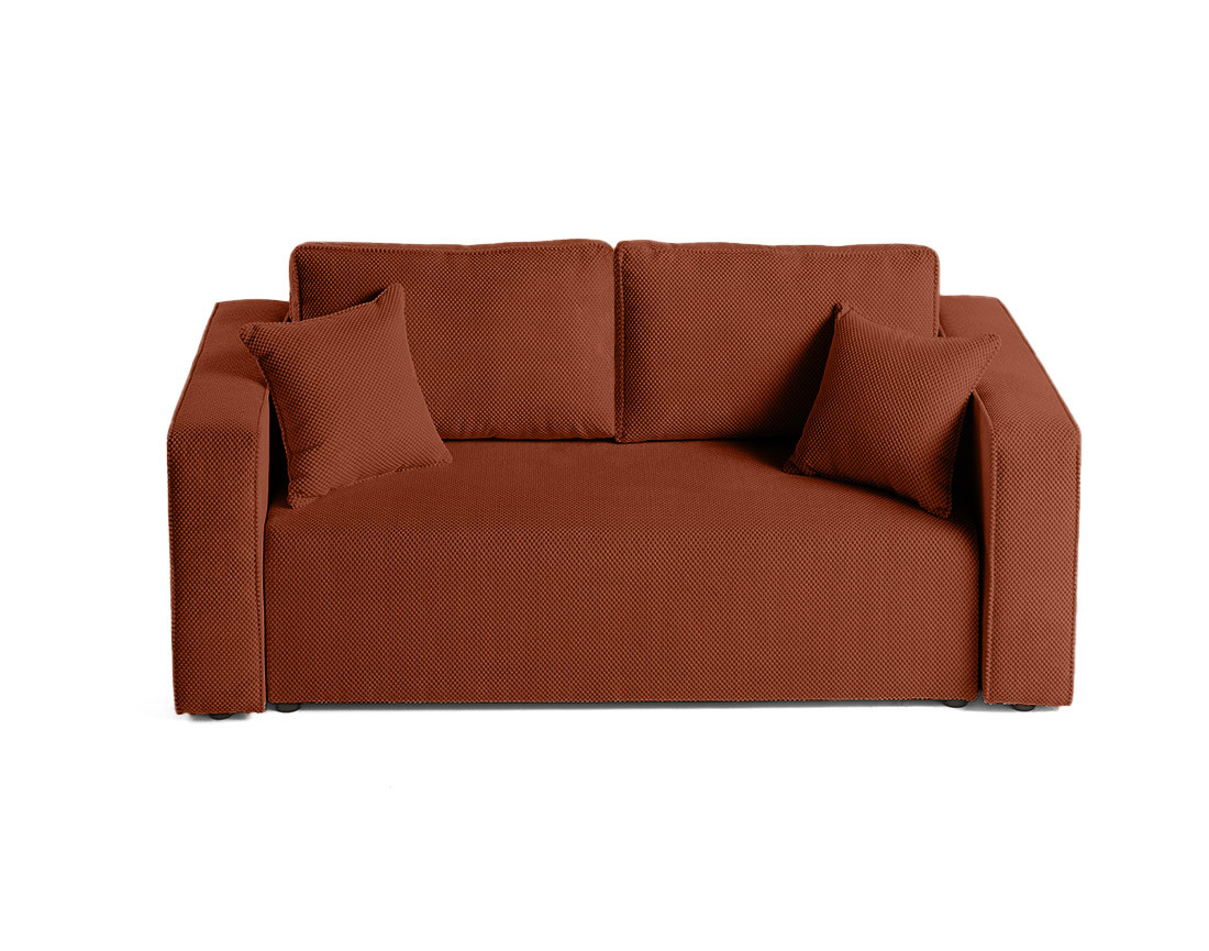 Canapé droit 2 places en velours texturé Topaze