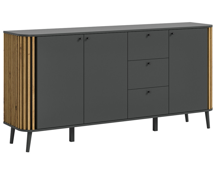 Buffet bas gris et bois 177 cm Camberwell