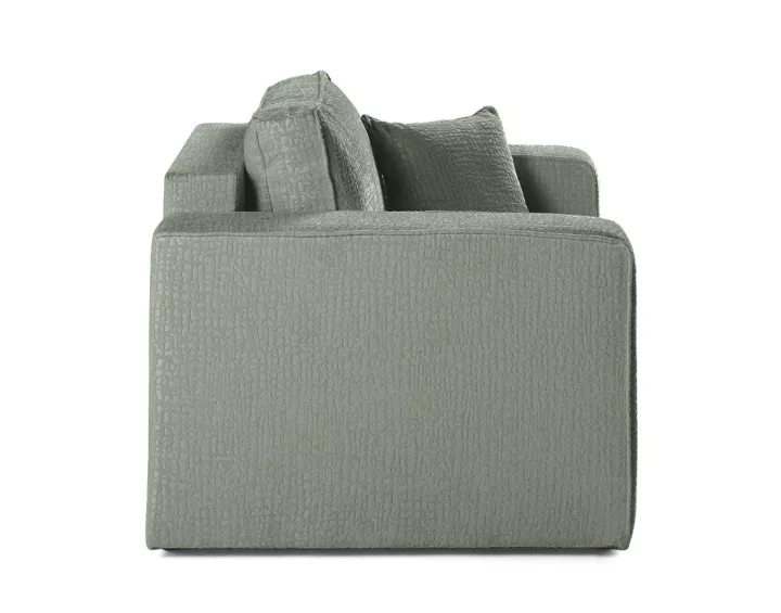 Fauteuil en tissu velours relief Topaze