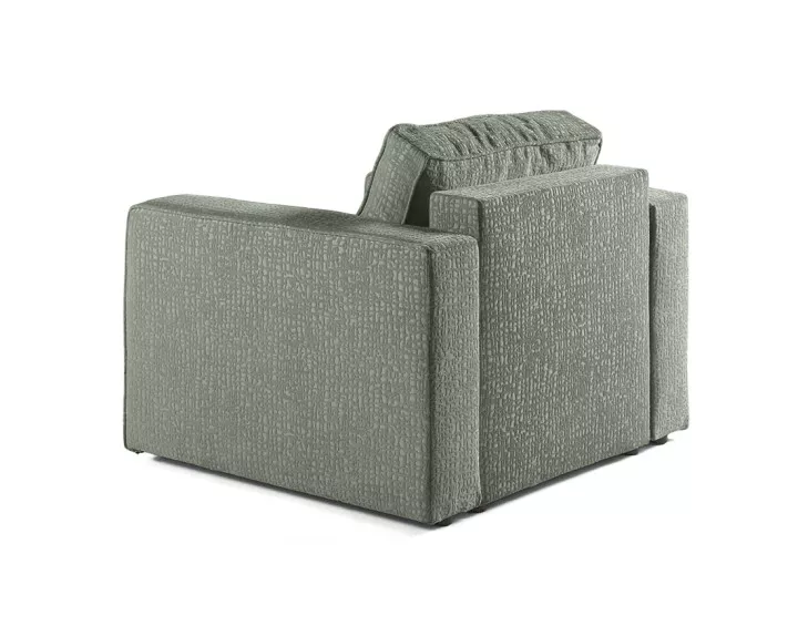 Fauteuil en tissu velours relief Topaze