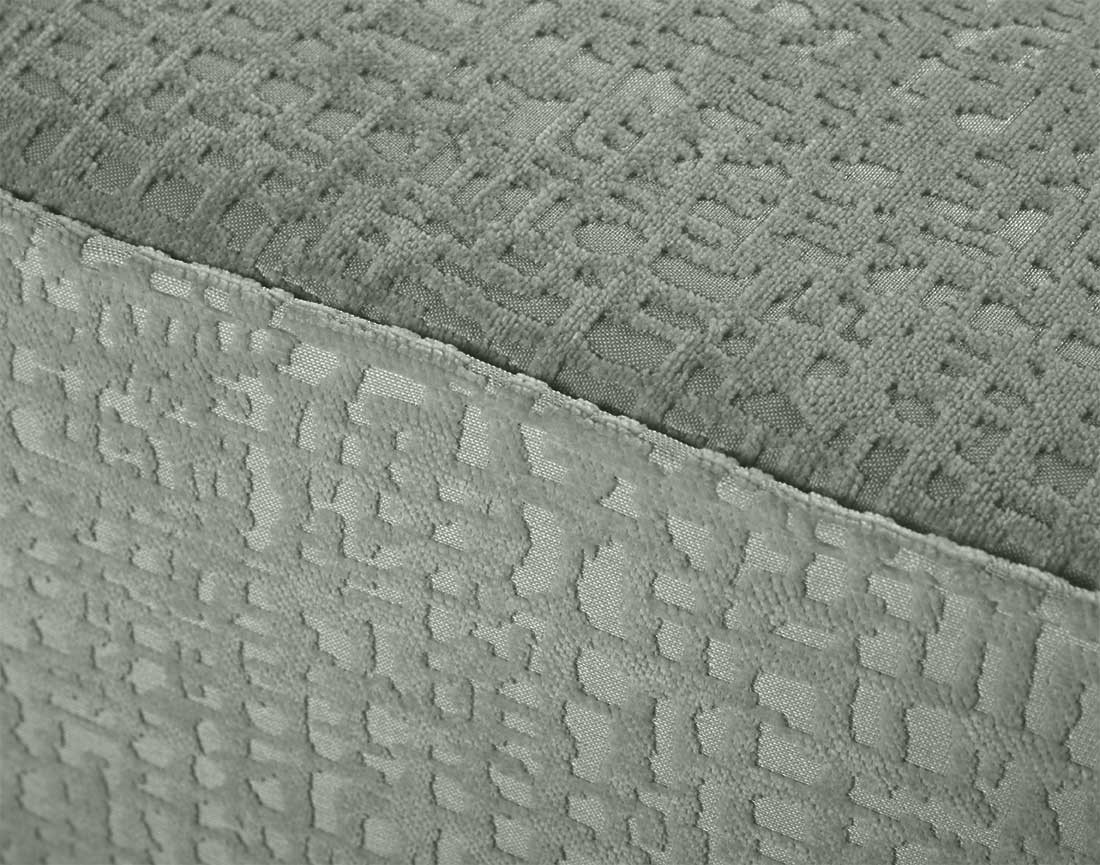 Fauteuil en tissu velours relief Topaze