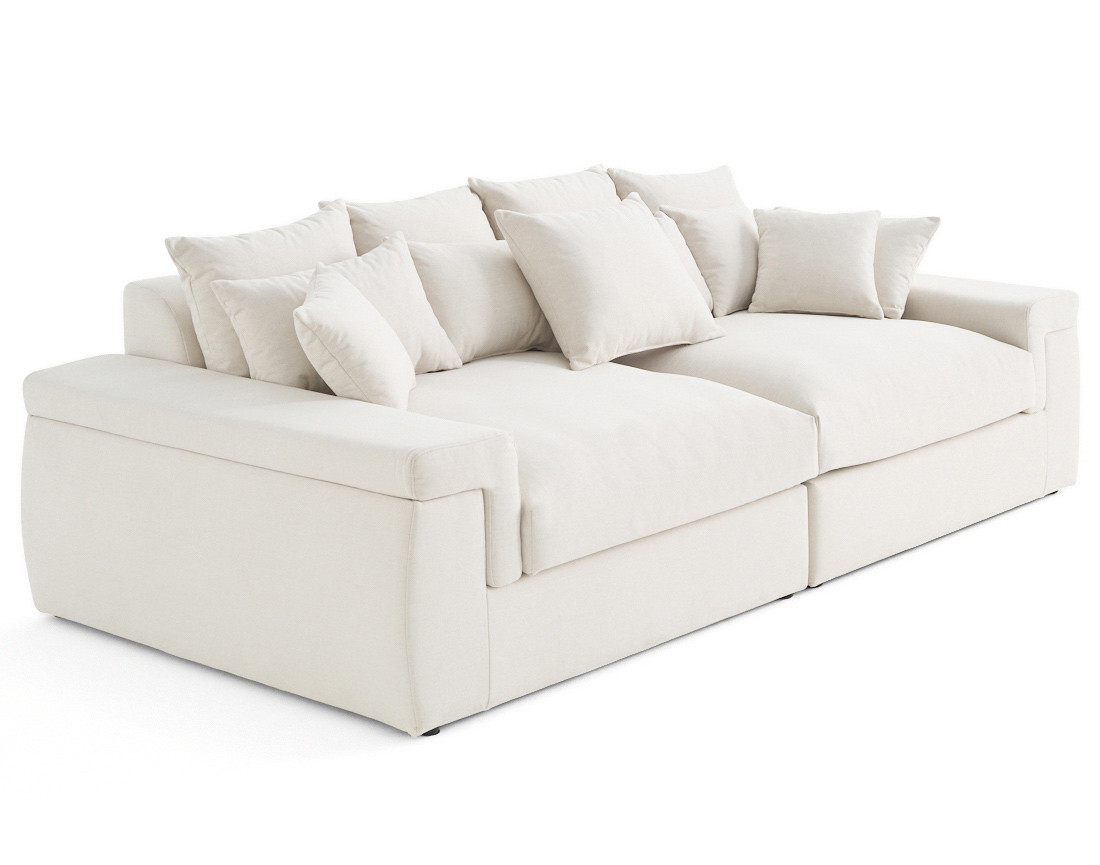 Canapé 4 places - assise profonde - en tissu Sergio