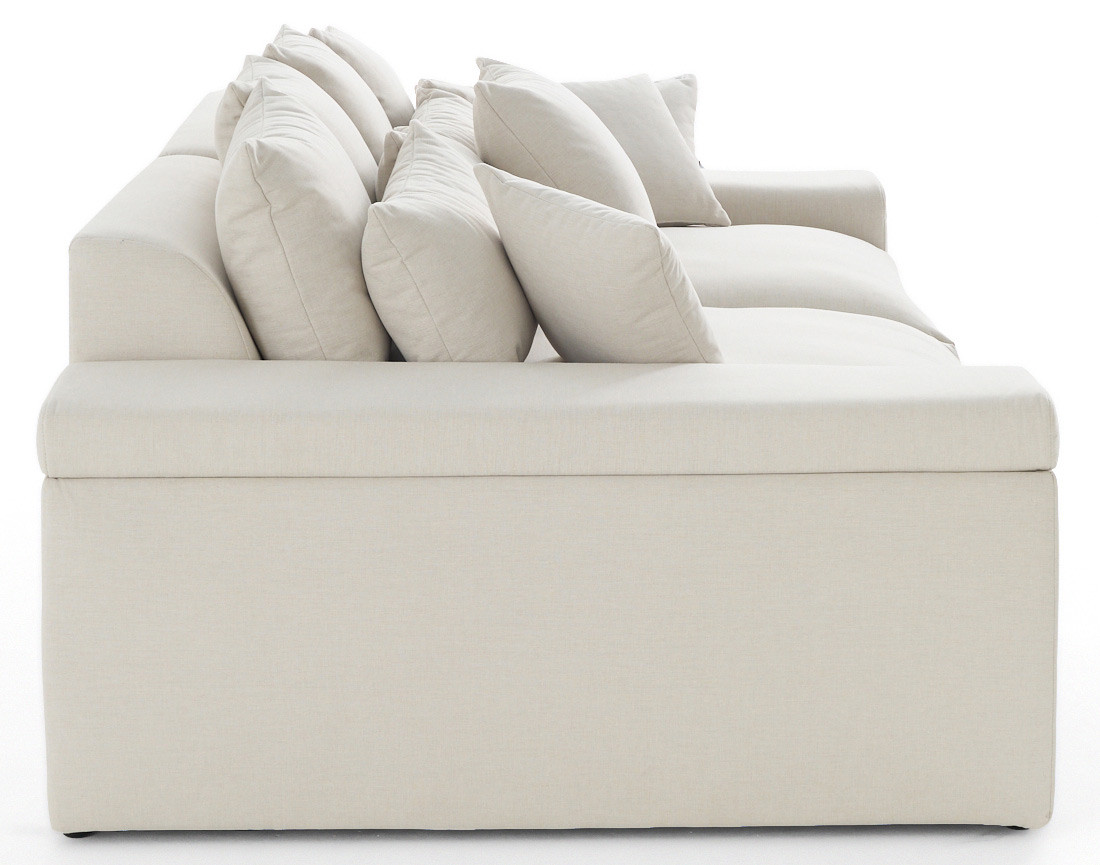 Canapé 4 places - assise profonde - en tissu Sergio