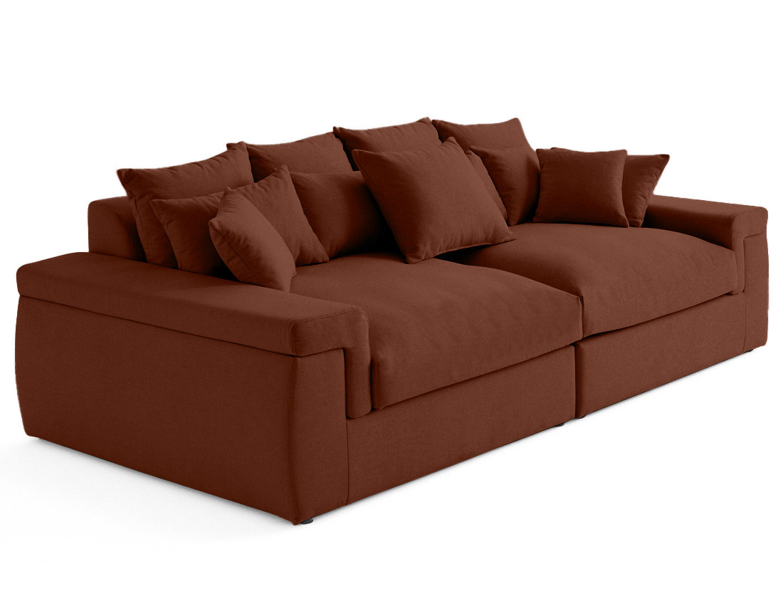 Canapé 4 places - assise profonde - en tissu Sergio