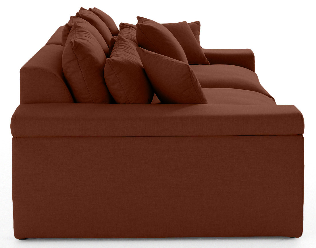 Canapé 4 places - assise profonde - en tissu Sergio