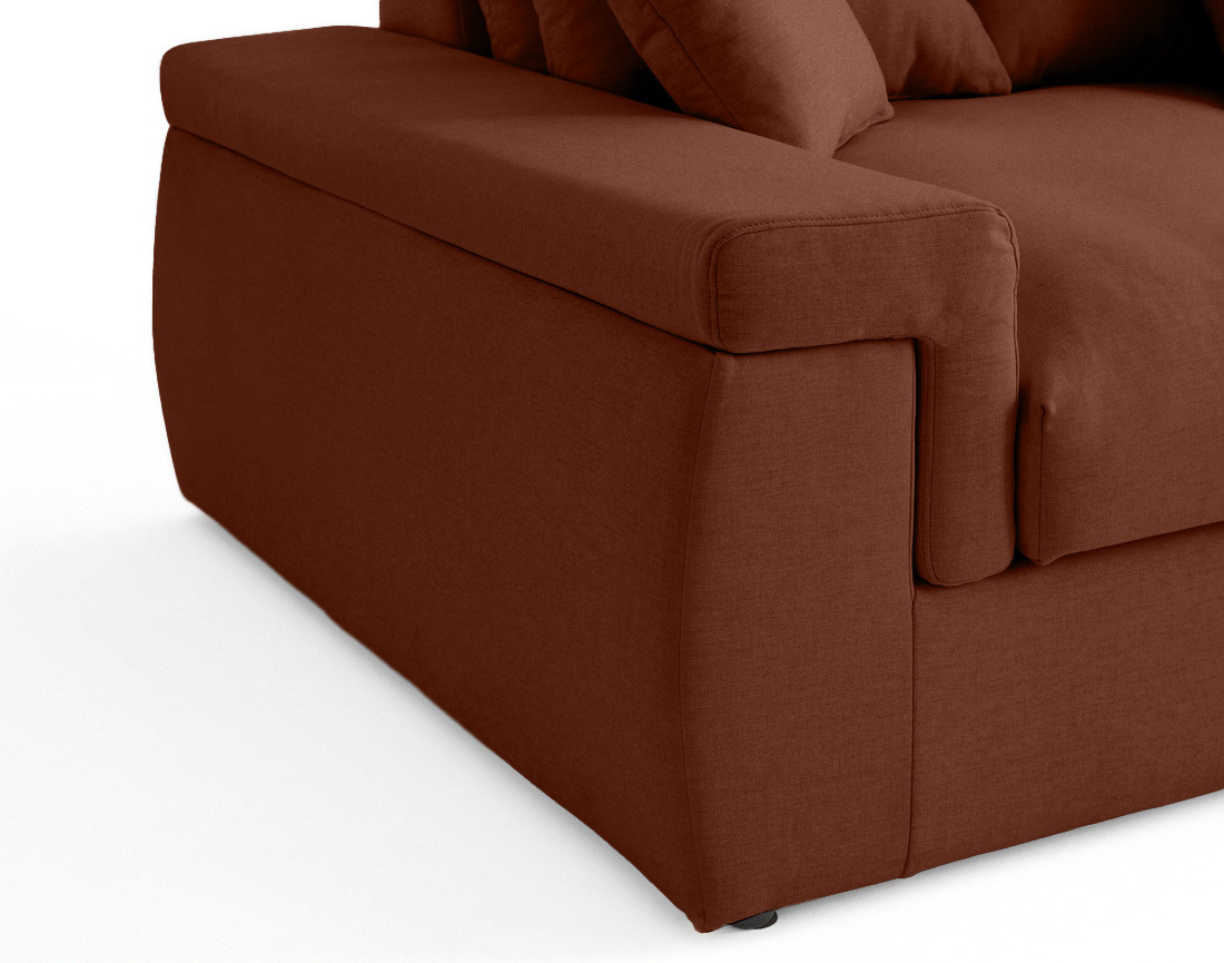 Canapé 4 places - assise profonde - en tissu Sergio