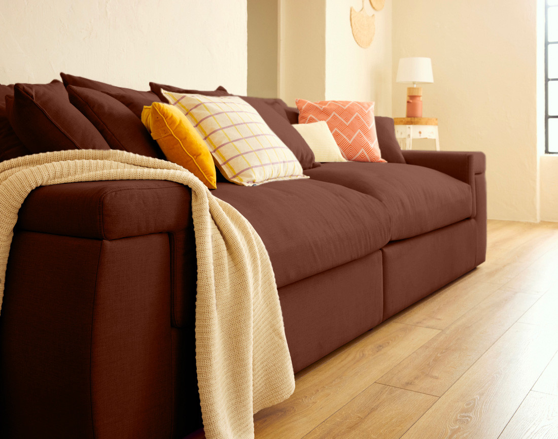 Canapé 4 places - assise profonde - en tissu Sergio