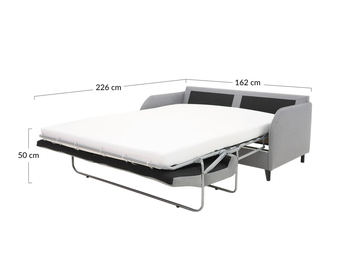 Canapé 3 places convertible express quotidien en tissu Cosmos