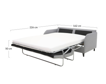 Canapé COSMOS 3 places convertible express quotidien en tissu | Best Mobilier