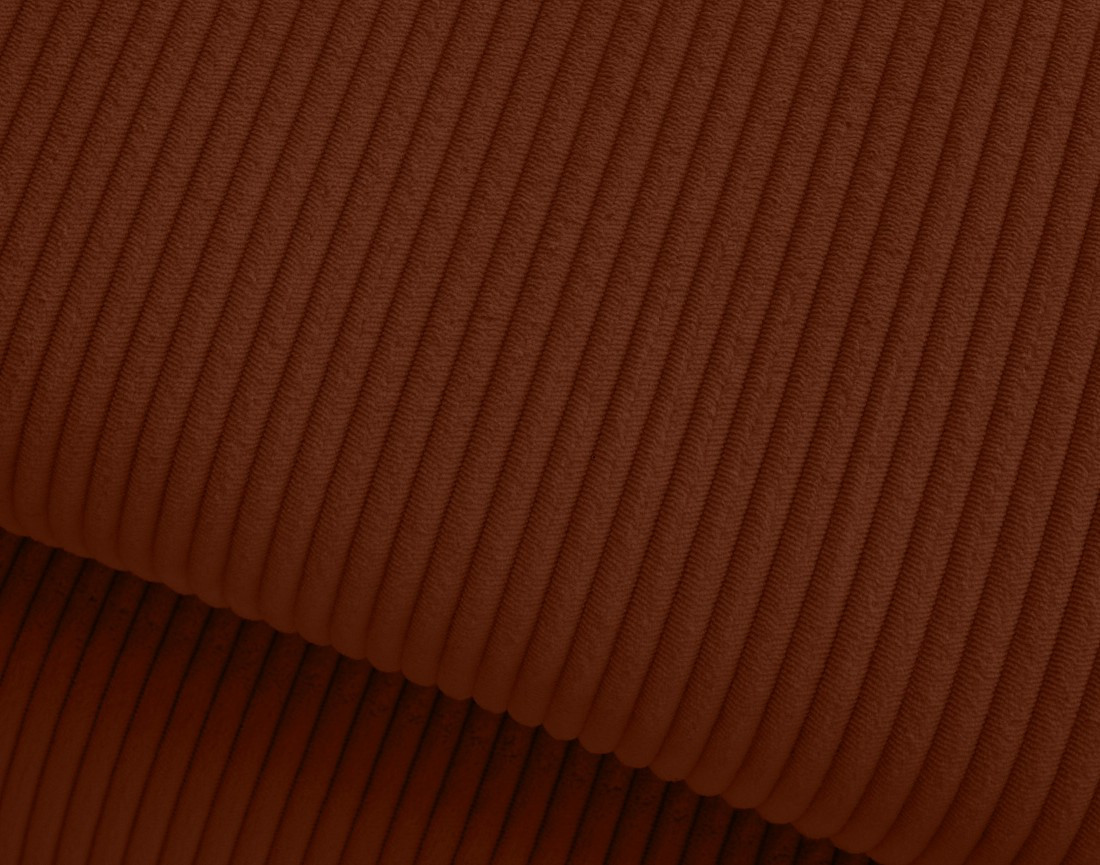 Canapé d'angle gauche convertible et têtières en velours côtelé Lisbona