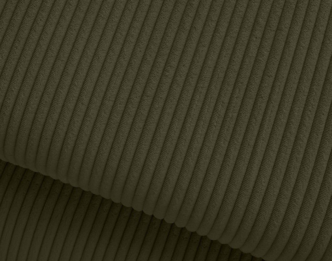 Canapé d'angle gauche convertible et têtières en velours côtelé Lisbona