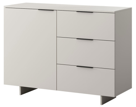 Buffet bas beige 3 tiroirs et 1 porte 120 cm Canterbury